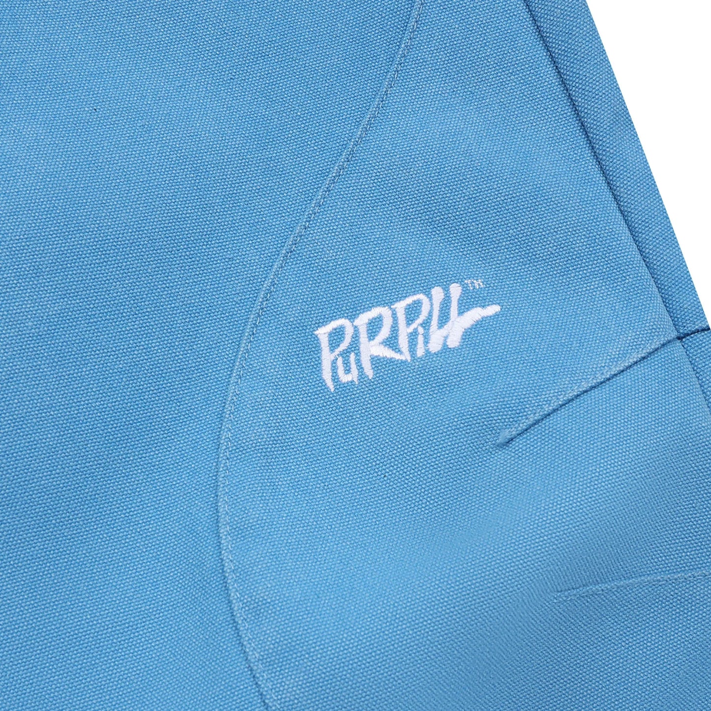 Purpill – Wavecut Denim Pants – Azure (Unisex, Baggy Fit)