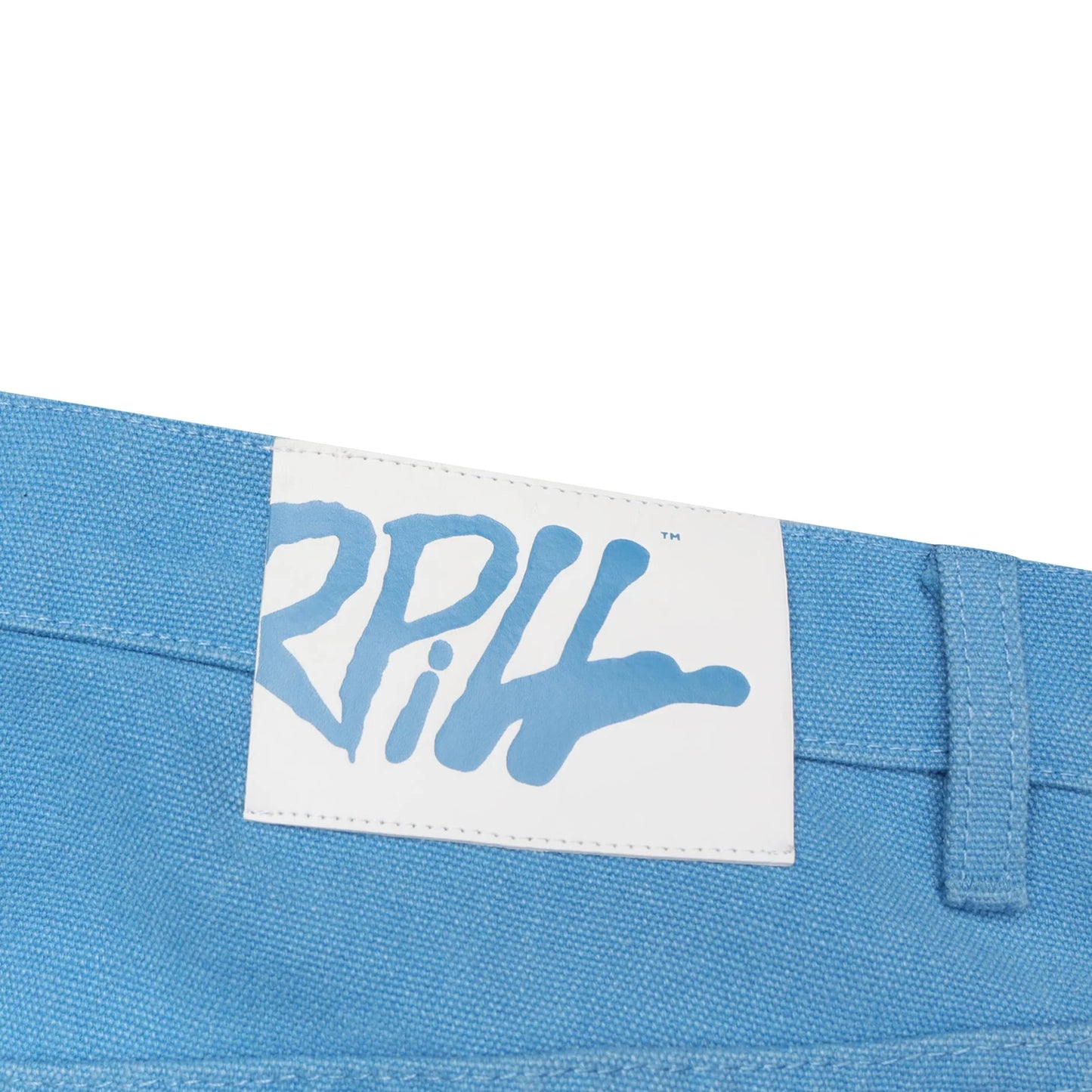 Purpill – Wavecut Denim Pants – Azure (Unisex, Baggy Fit)