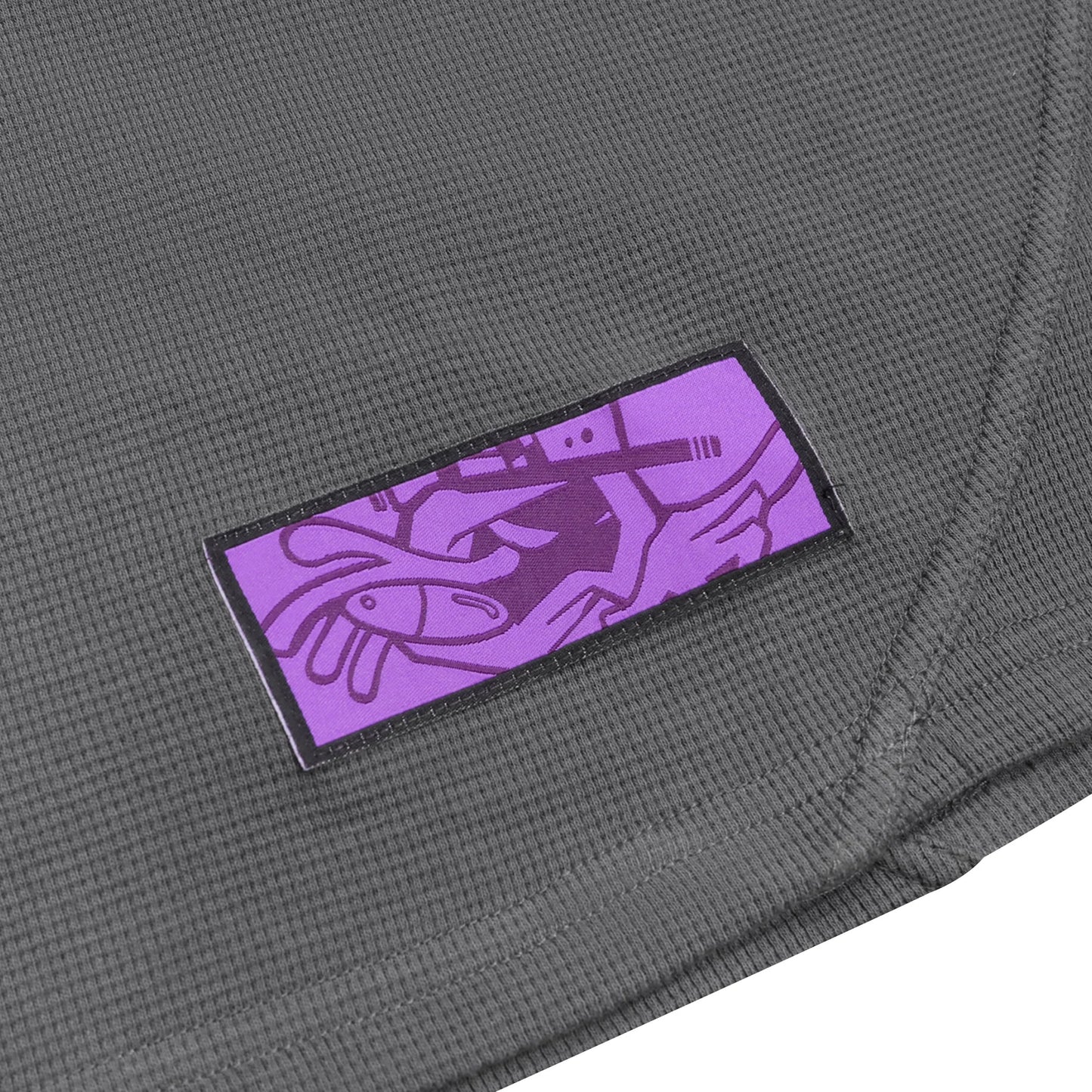 Purpill – Waffle Jersey LS – Anthracite (Unisex, Oversized)