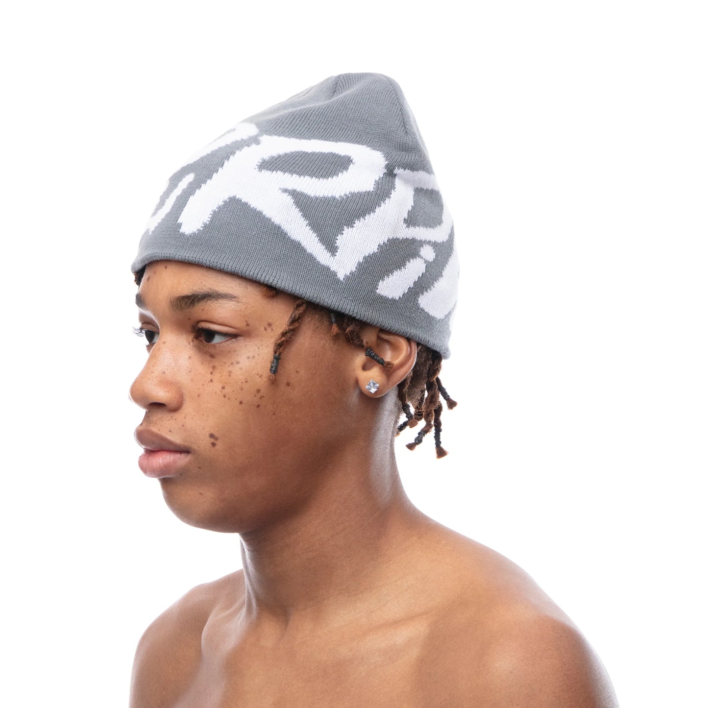 Purpill – Main Logo Jacquard Beanie I Grey (One Size)