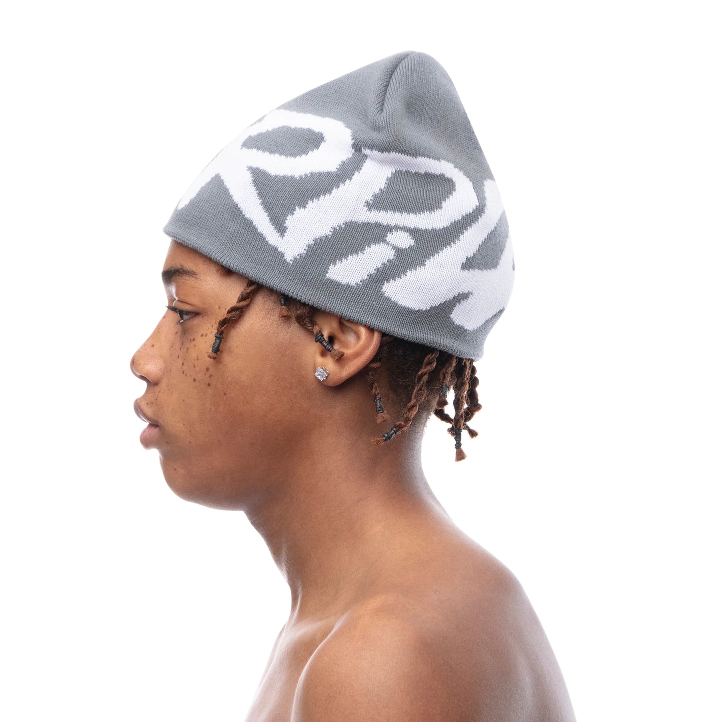 Purpill – Main Logo Jacquard Beanie I Grey (One Size)