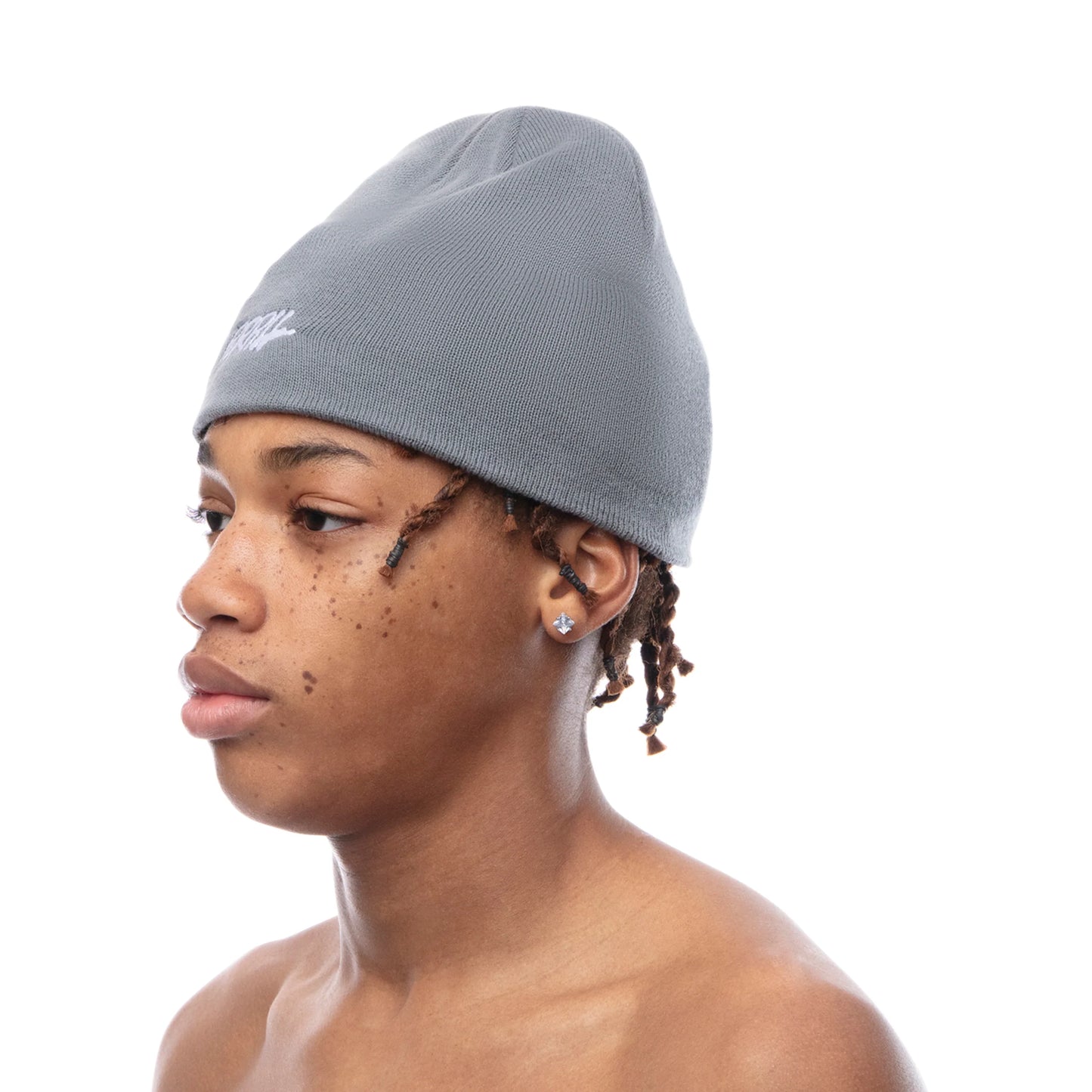 Purpill – Main Logo Embroidery Beanie I Grey (One Size)