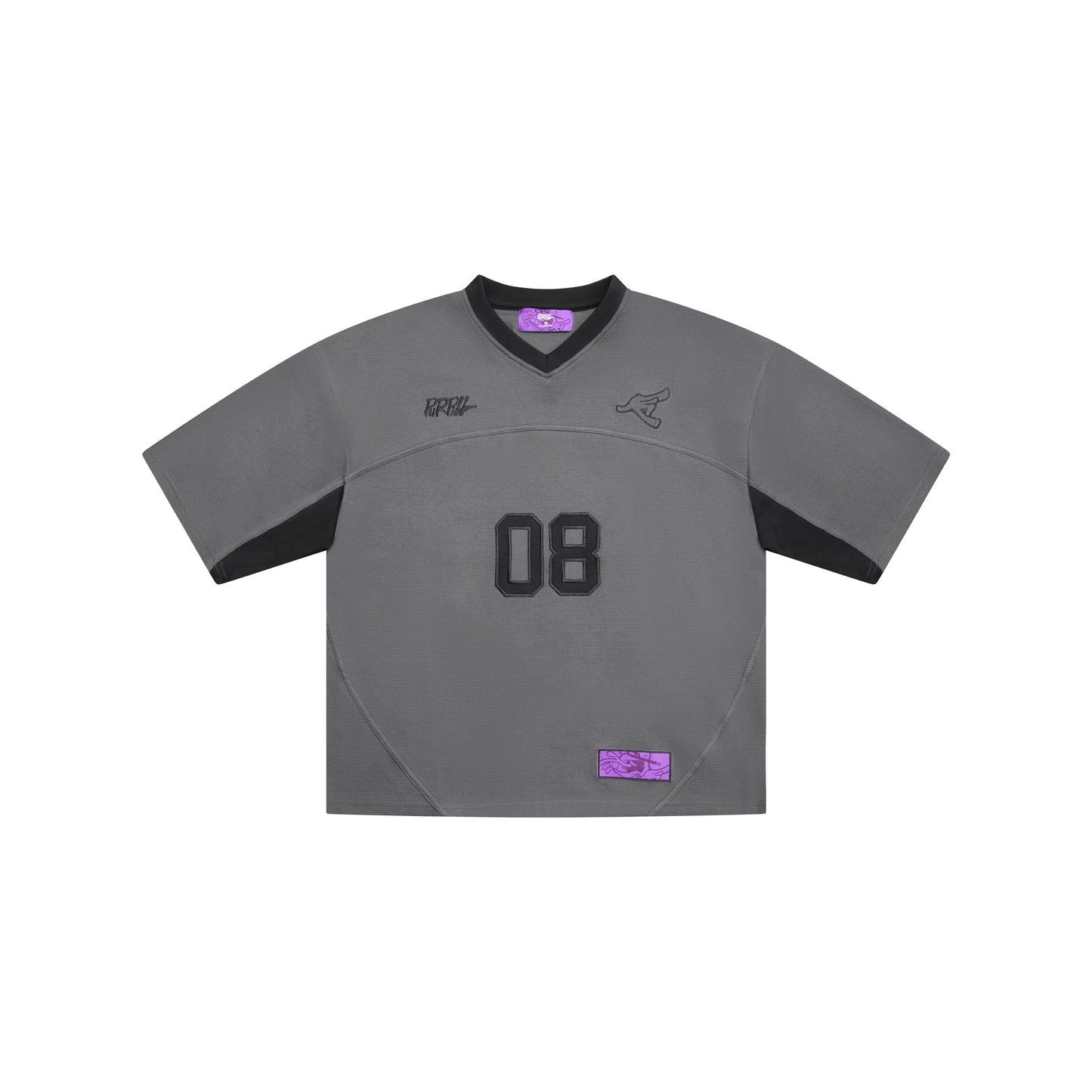 Purpill – Waffle Jersey LS – Anthracite (Unisex, Oversized)