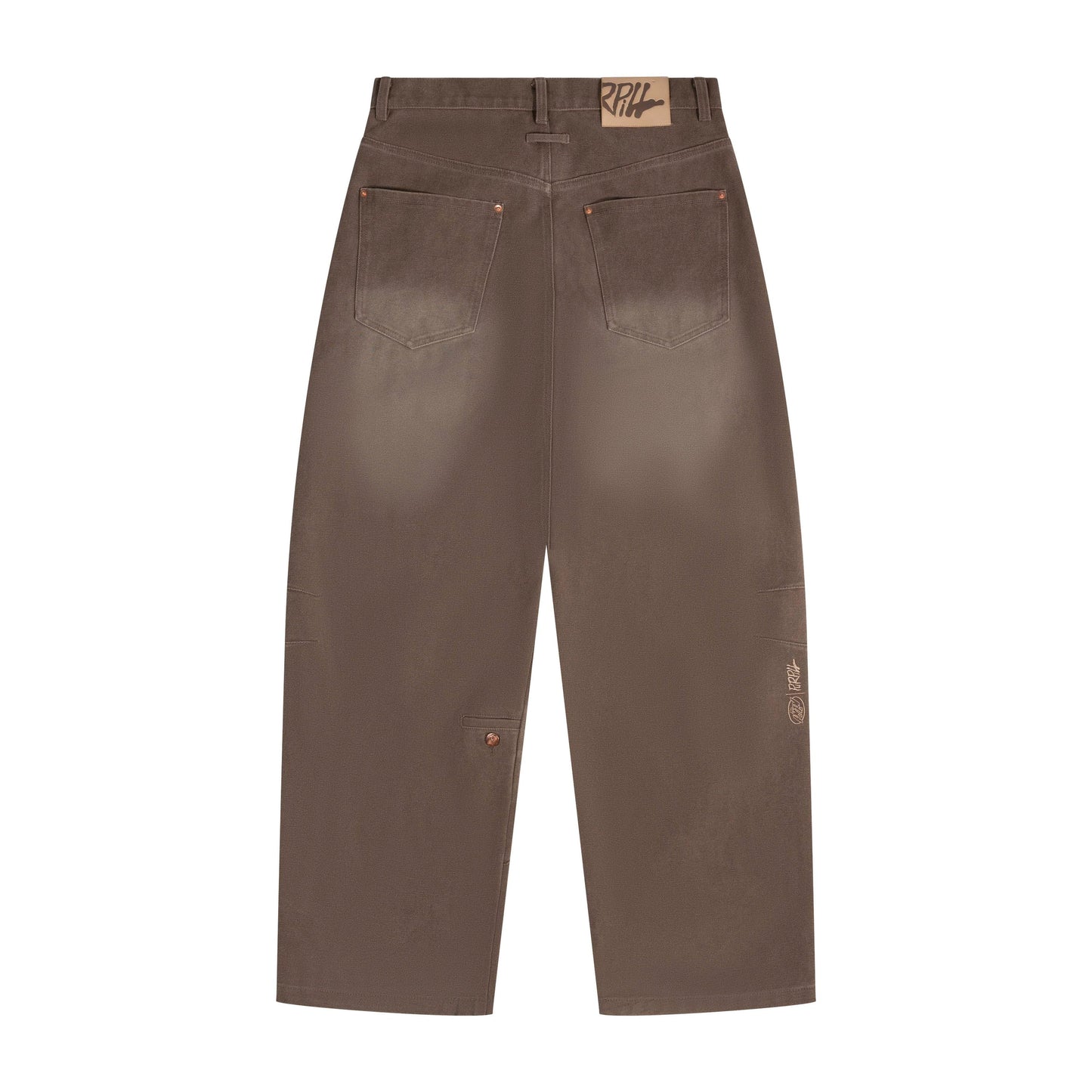 Purpill – Wavecut Denim Pants – Ashwood (Unisex, Baggy Fit)