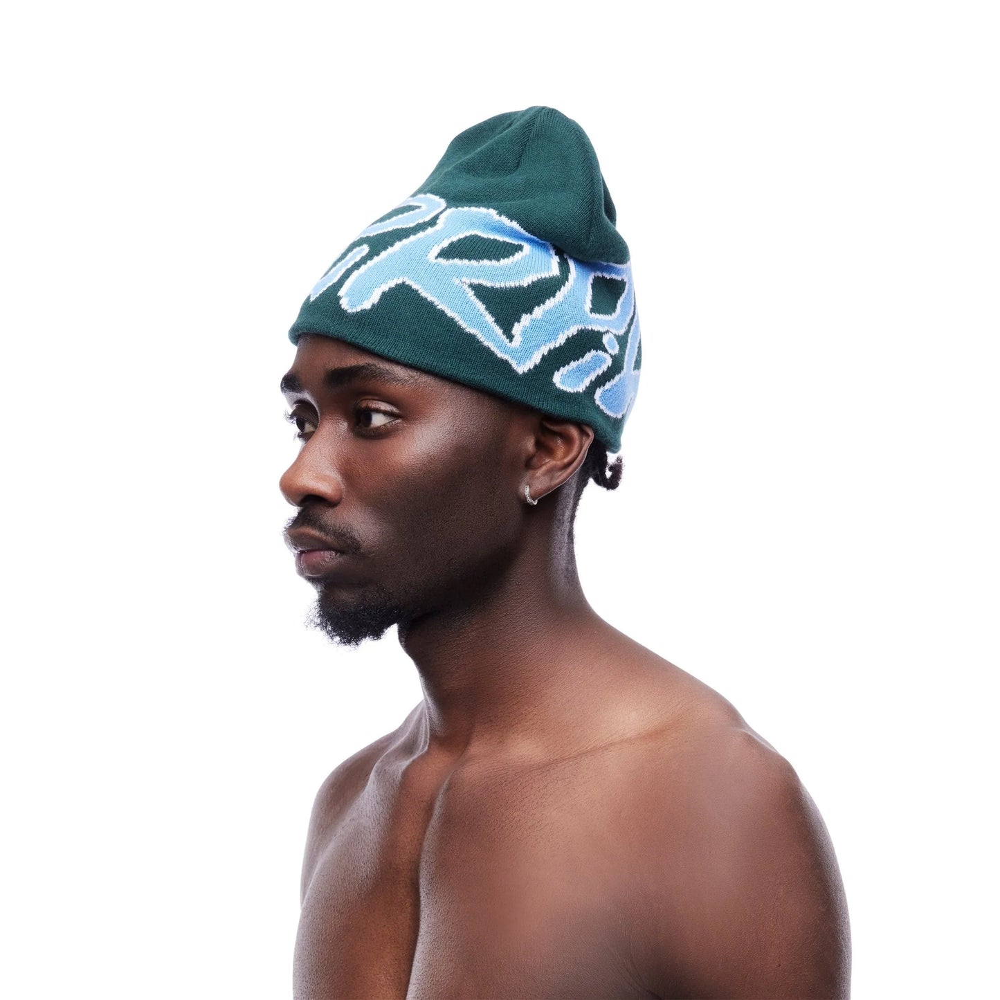 Purpill – Main Logo Jacquard Beanie I Forest (One Size)