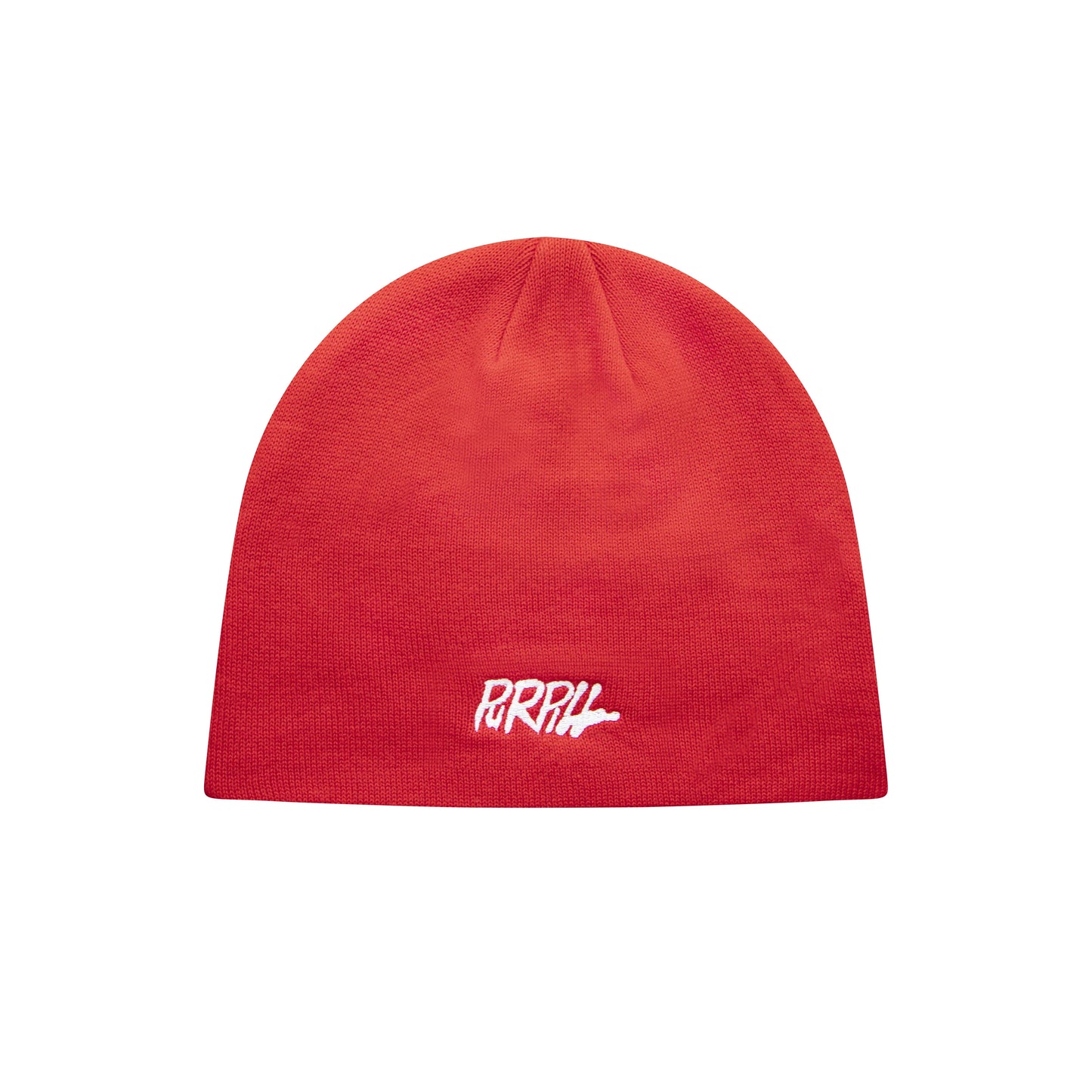 Purpill – Main Logo Embroidery Beanie I Red (One Size)