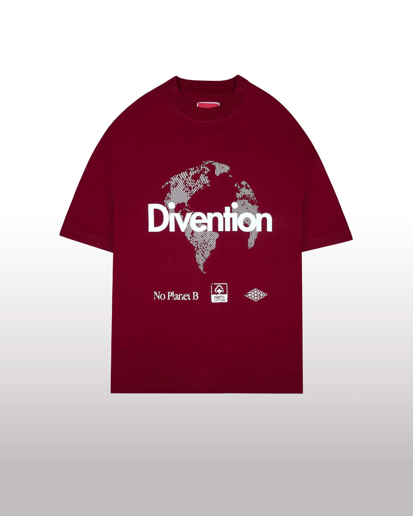 DIVENTION World T-Shirt Burgundy