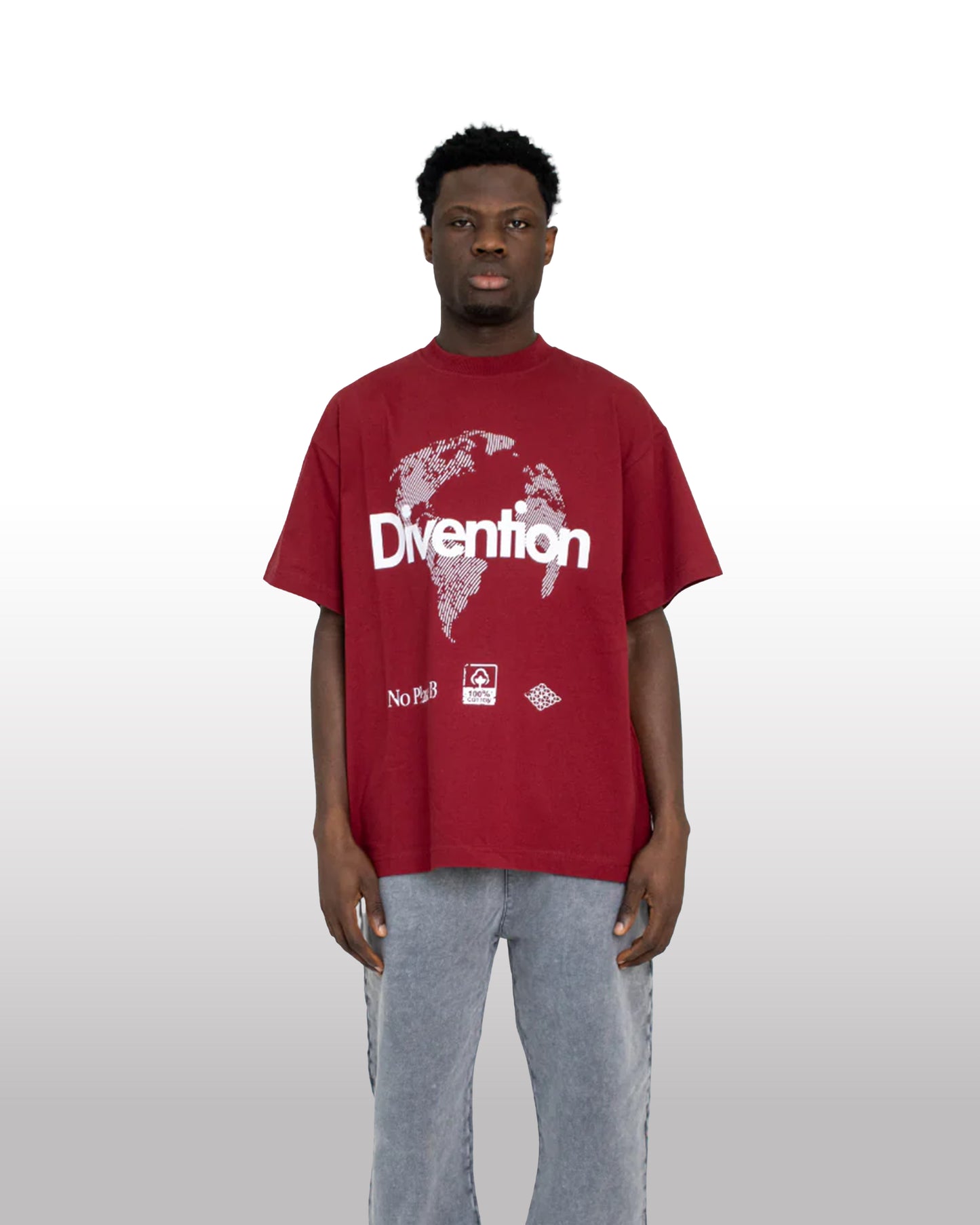 DIVENTION World T-Shirt Burgundy