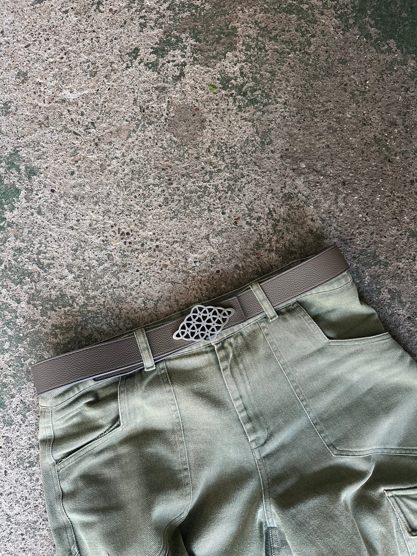 Rhombus Belt Ecru