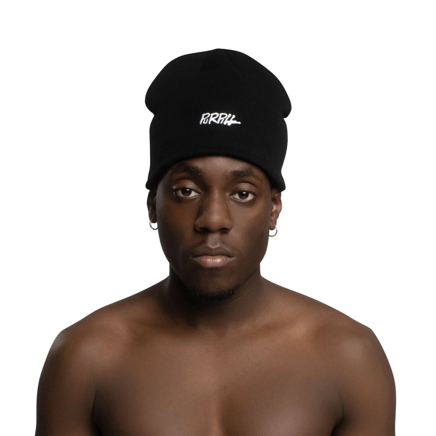 Purpill – Main Logo Embroidery Beanie I Black (One Size)