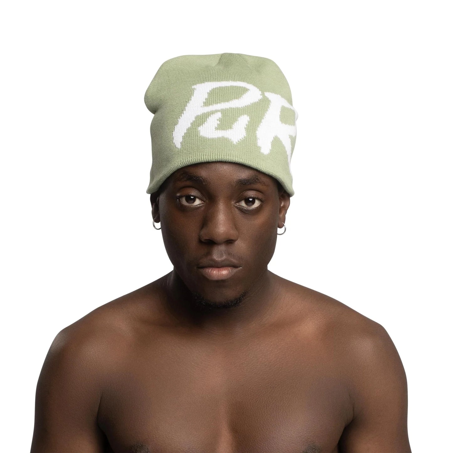Purpill – Main Logo Jacquard Beanie I Olive (One Size)