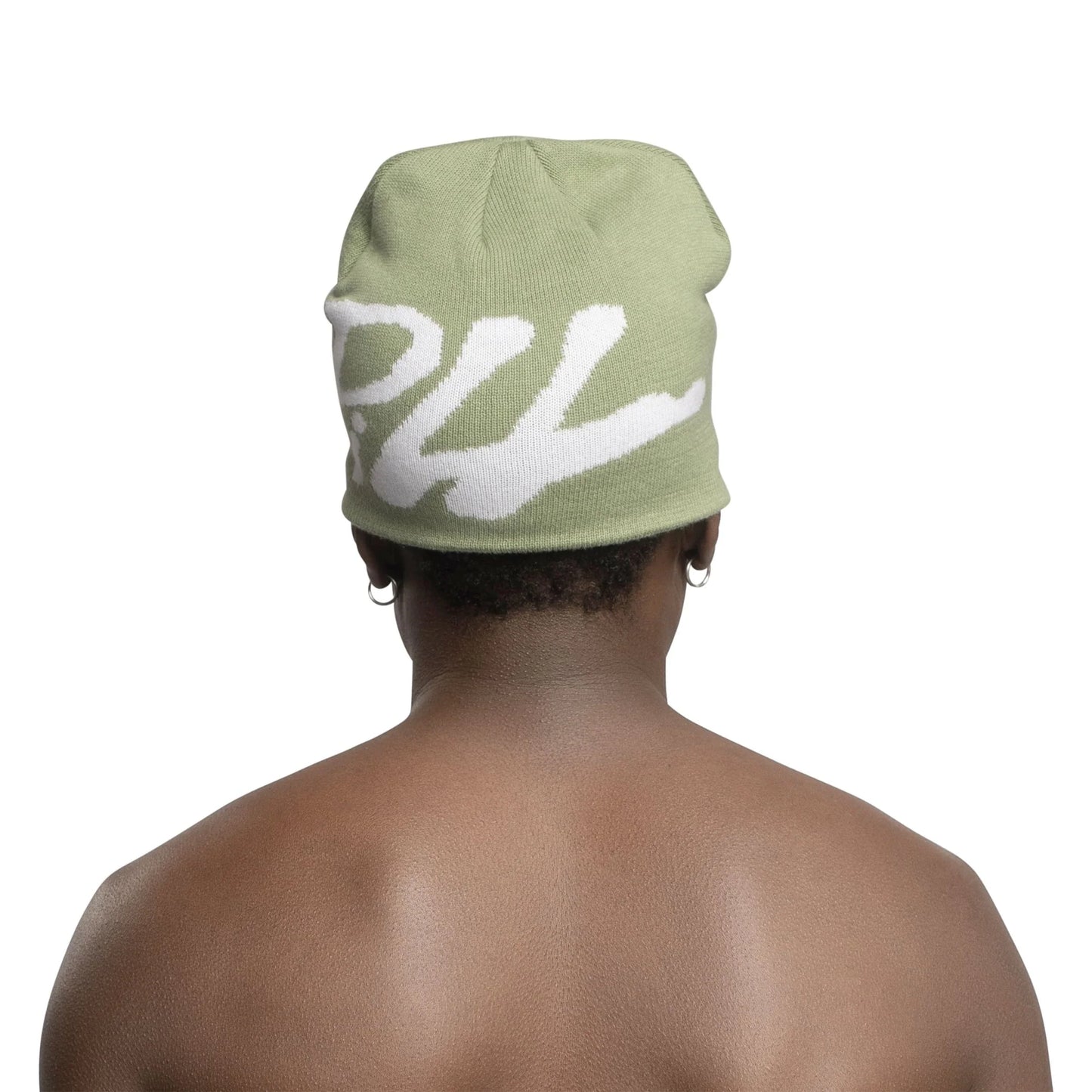 Purpill – Main Logo Jacquard Beanie I Olive (One Size)