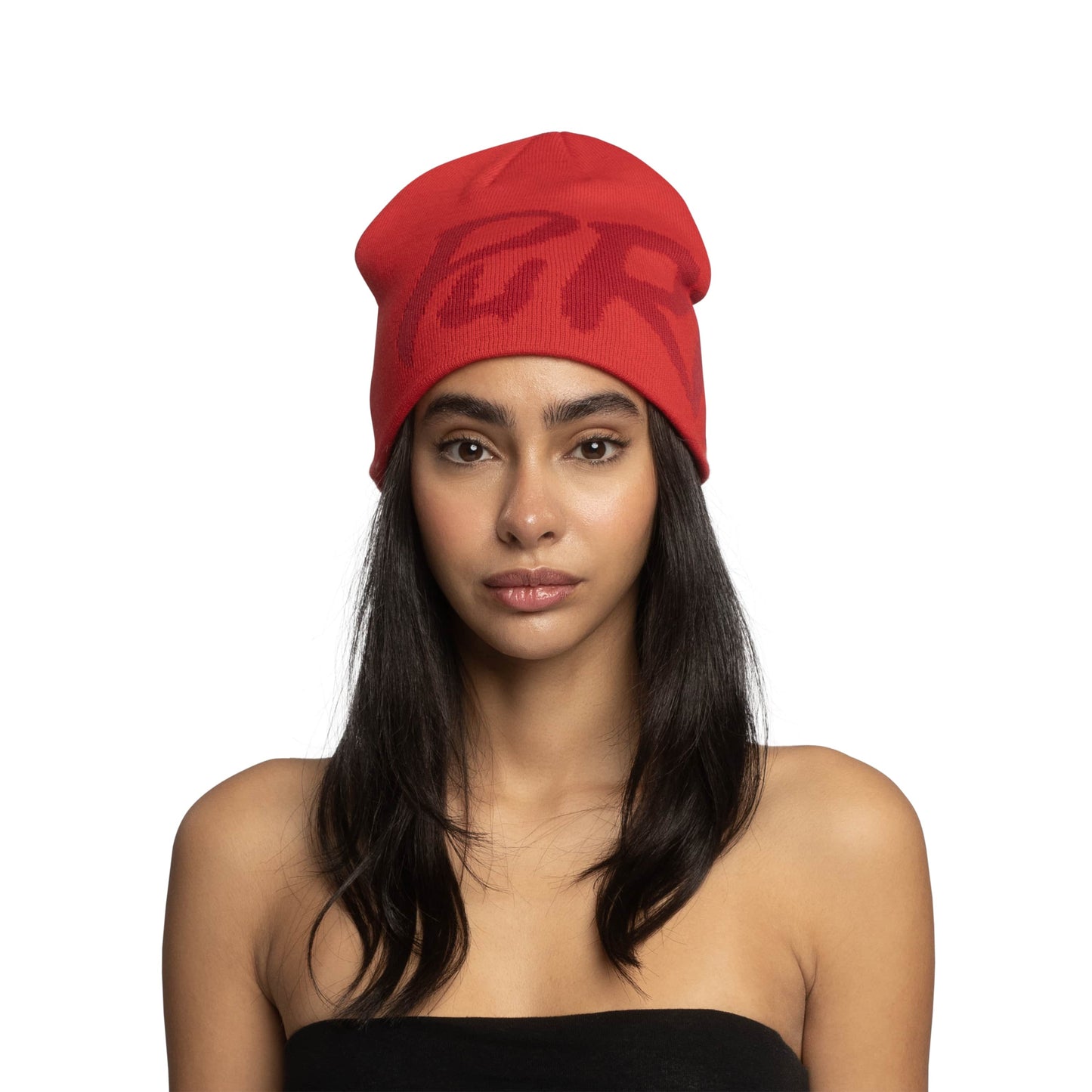 Purpill – Main Logo Jacquard Beanie I Cherry (One Size)