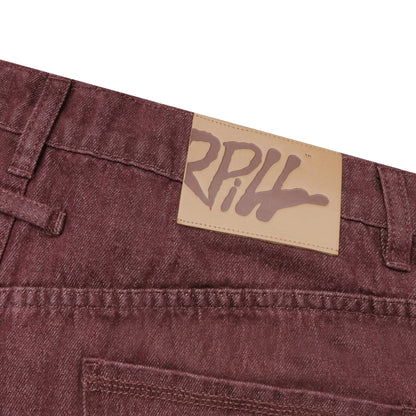 Purpill – Double Knee Capri Shorts (Rust, Unisex)