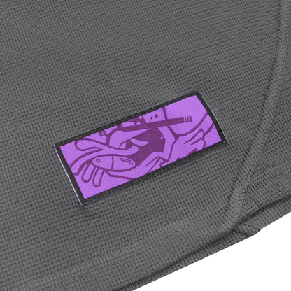 Purpill – Waffle Jersey LS – Anthracite (Unisex, Oversized)