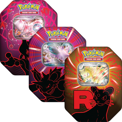 [VORBESTELLUNG] Pokemon Tin-Bundle – Team Rocket Fall 2025 (3 verschiedene Tins)
