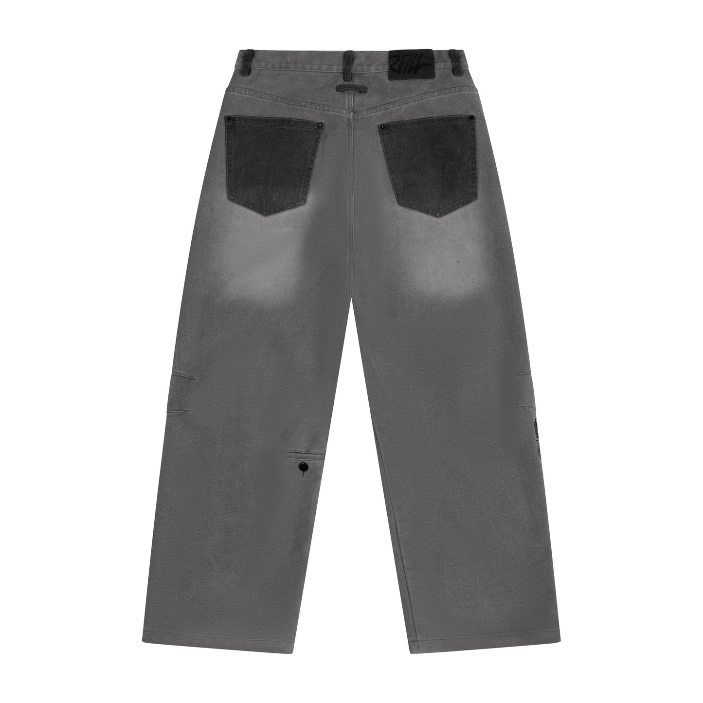 Purpill – Wavecut Denim Pants – Carbon (Unisex, Baggy Fit)