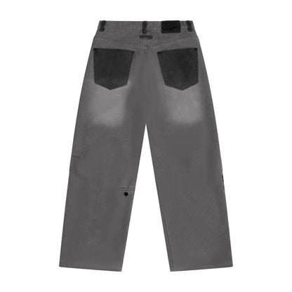 Purpill – Wavecut Denim Pants – Carbon (Unisex, Baggy Fit)