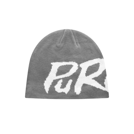 Purpill – Main Logo Jacquard Beanie I Grey (One Size)