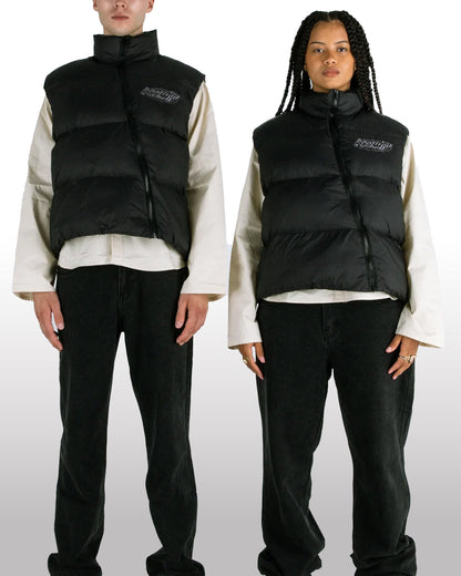 BAPTIZED IN HELL Asymmetrical Puffer Vest