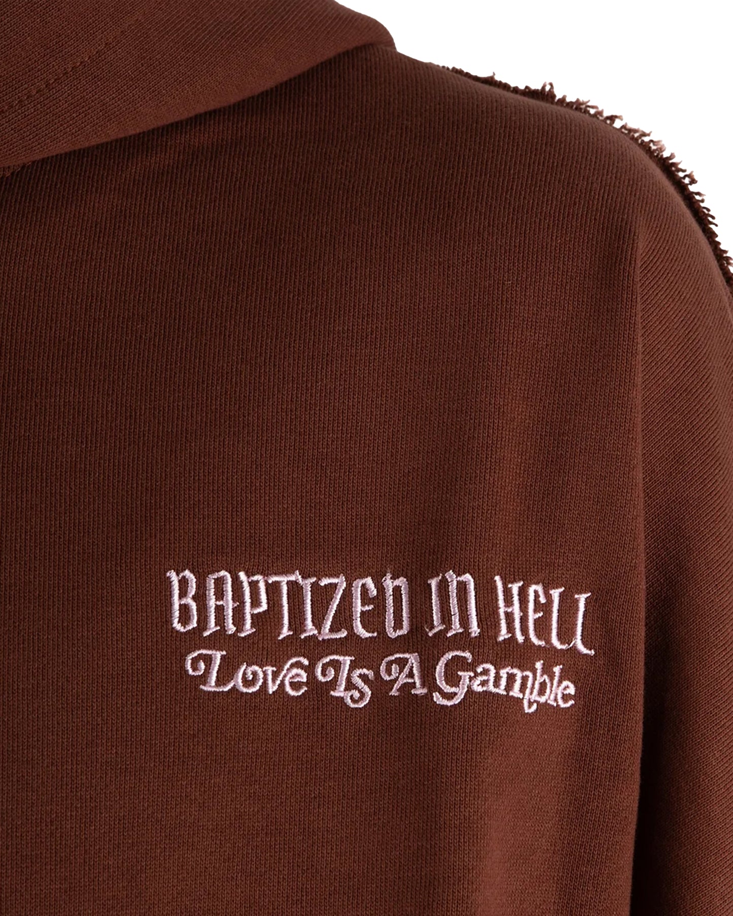 Baptized in Hell Hoodie Brown