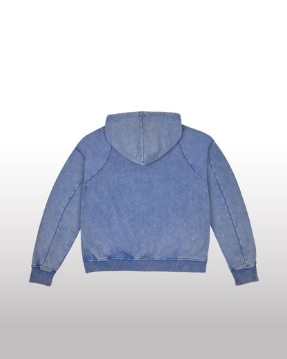 DIVENTION Trinity Zip Hoodie Washed Indigo