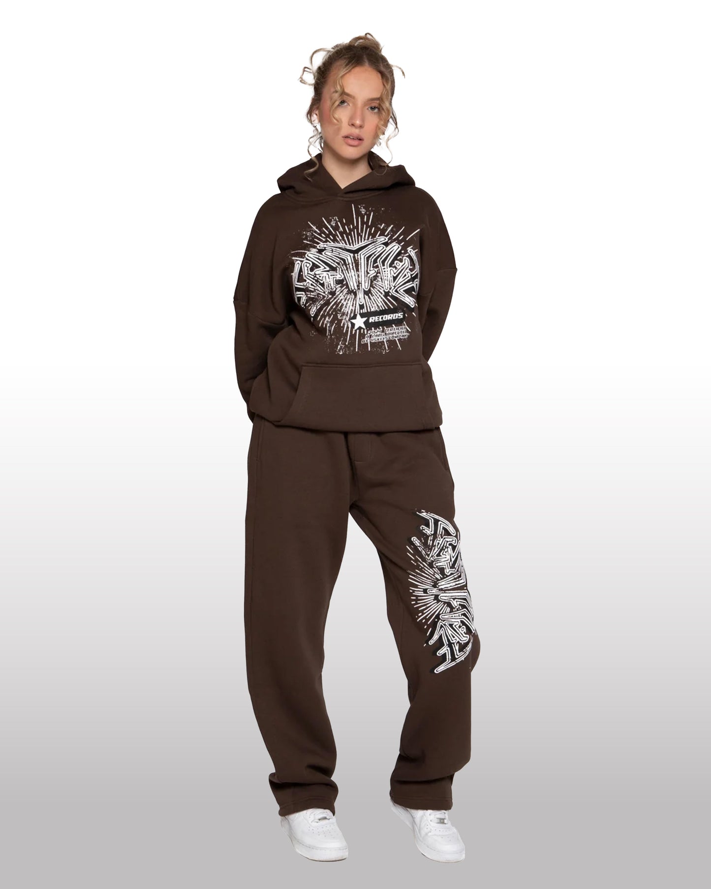 FORTYFIVE Records Hoodie Brown