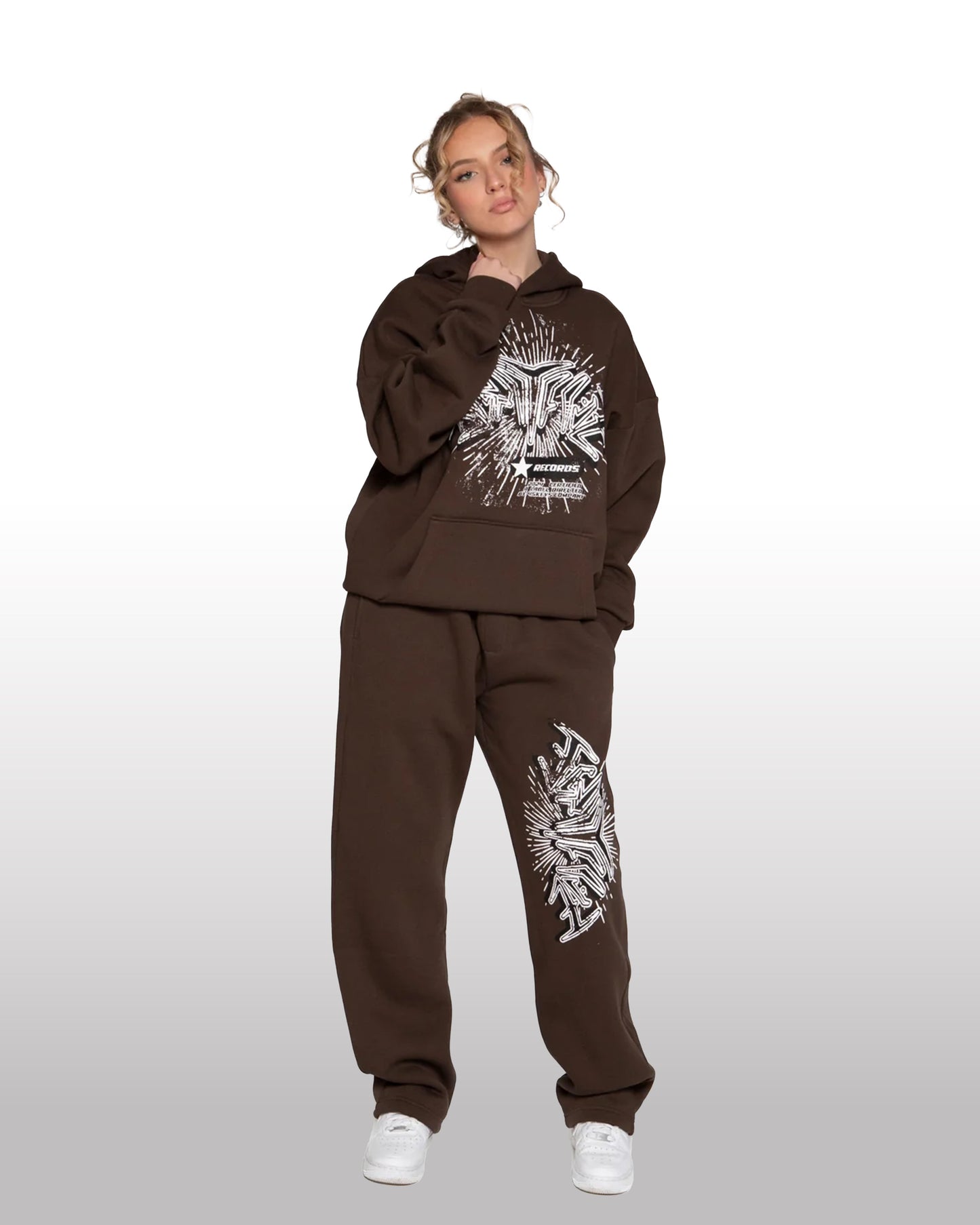 FORTYFIVE Records Hoodie Brown
