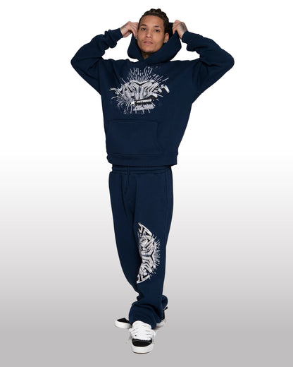FORTYFIVE Records Hoodie Navy