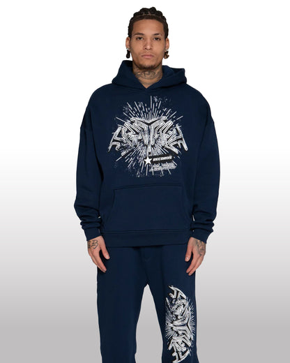 FORTYFIVE Records Hoodie Navy