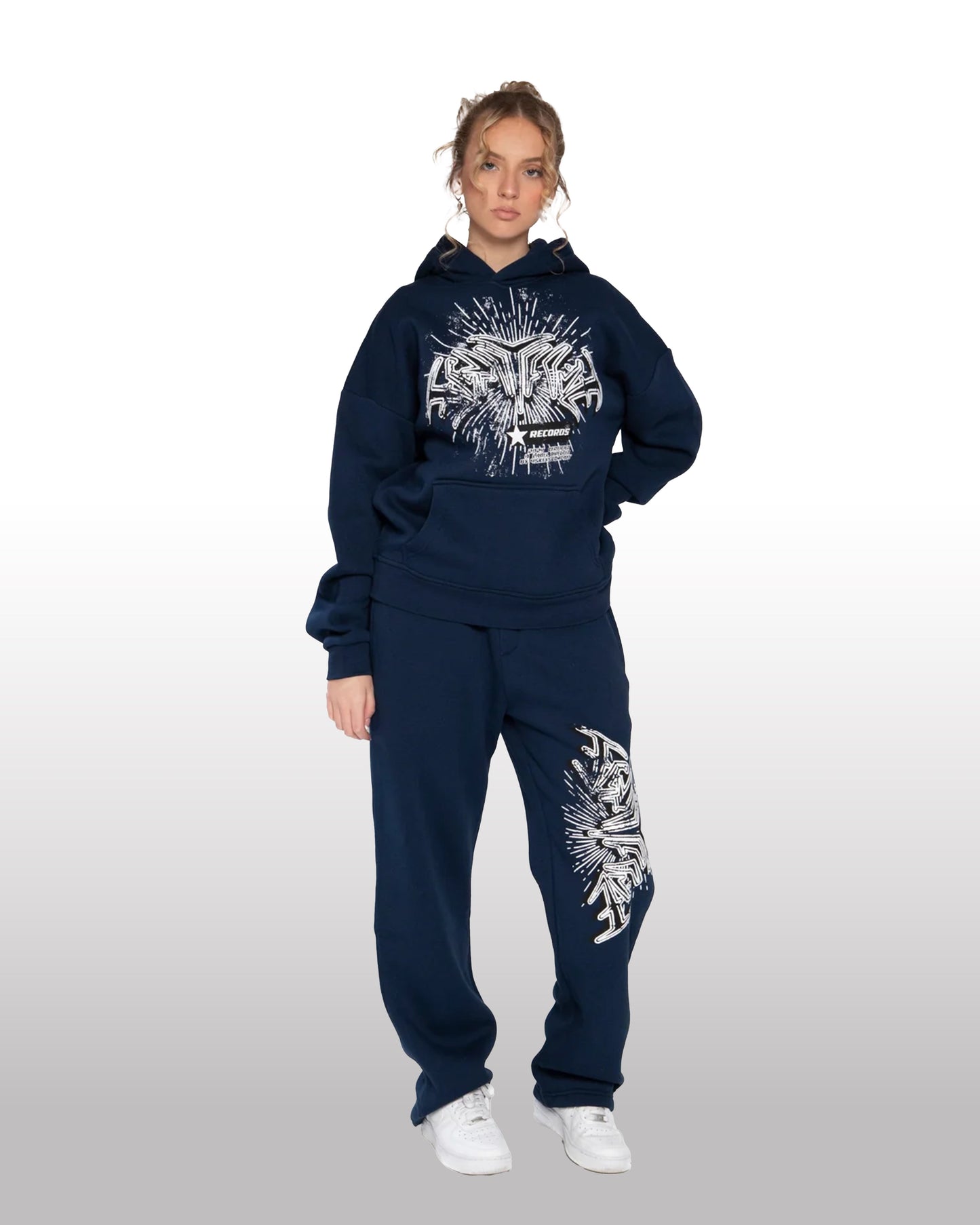 FORTYFIVE Records Hoodie Navy