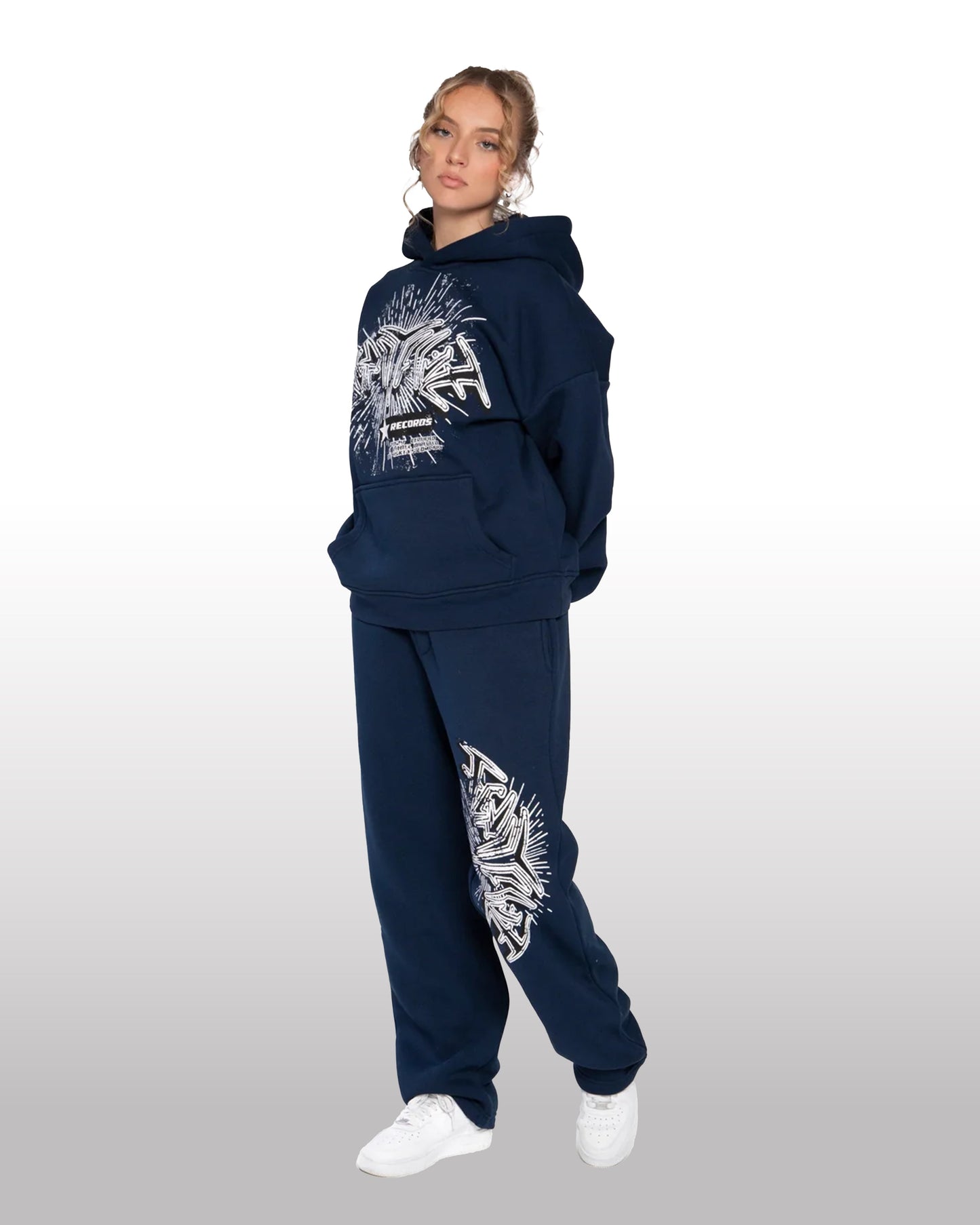 FORTYFIVE Records Hoodie Navy
