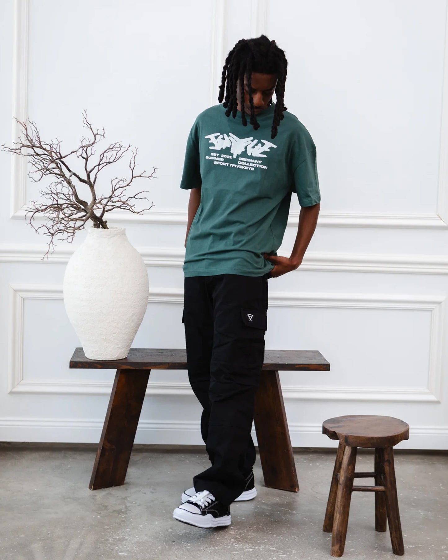 FORTYFIVE Statement Shirt Dark Green