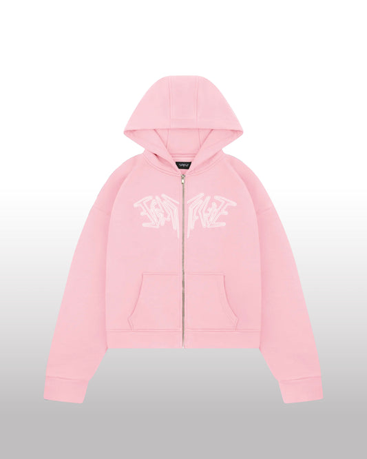 FORTYFIVE Zip Hoodie Pink