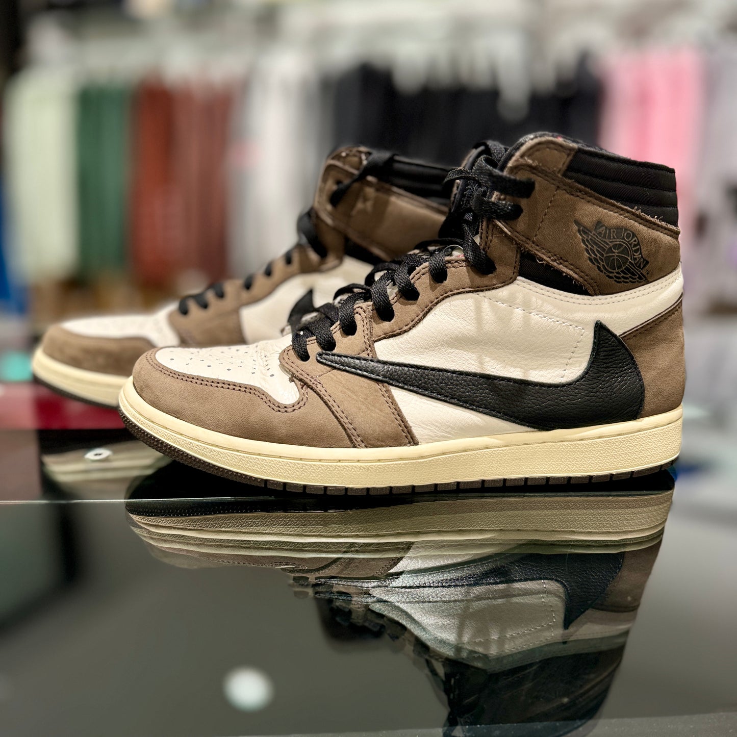 USED Nike Jordan 1 High OG SP Travis Scott Mocha