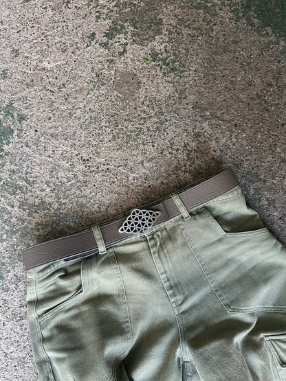 Rhombus Belt Ecru