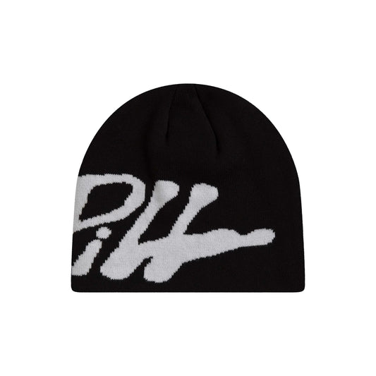 Purpill – Main Logo Jacquard Beanie I Black (One Size)