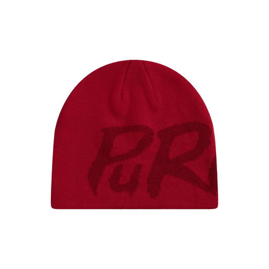 Purpill – Main Logo Jacquard Beanie I Cherry (One Size)