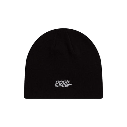 Purpill – Main Logo Embroidery Beanie I Black (One Size)