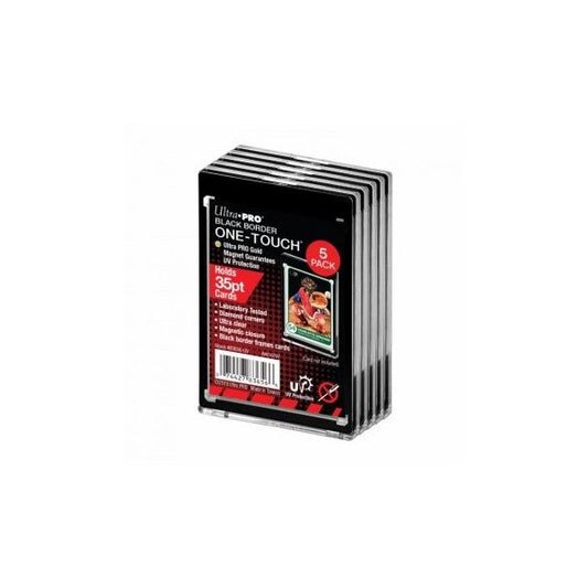 Ultra PRO Black Border ONE-TOUCH 35pt – 5er Pack Magnet Holder für TCG Karten