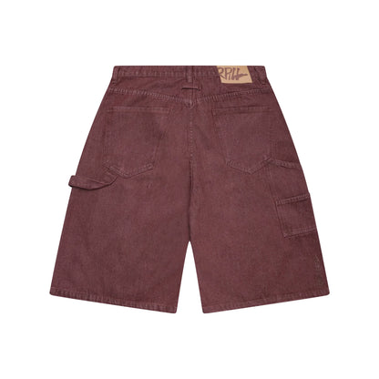 Purpill – Double Knee Capri Shorts (Rust, Unisex)